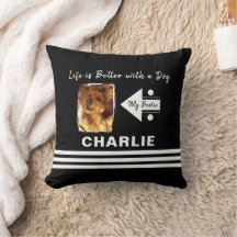 Livet är bättre i hund lägg till bild namn svart v