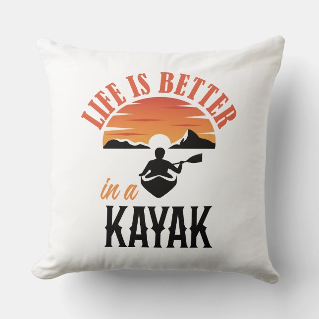 Livet är bättre i Kayak Kudde (Framsida)