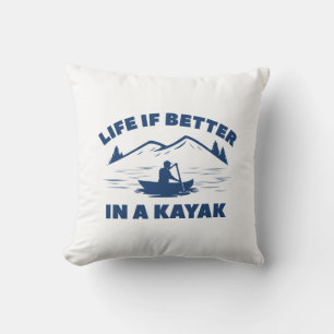 Livet är bättre i Kayak Kudde