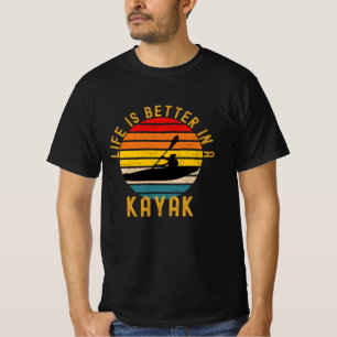 Livet är bättre i Kayak Retro T Shirt