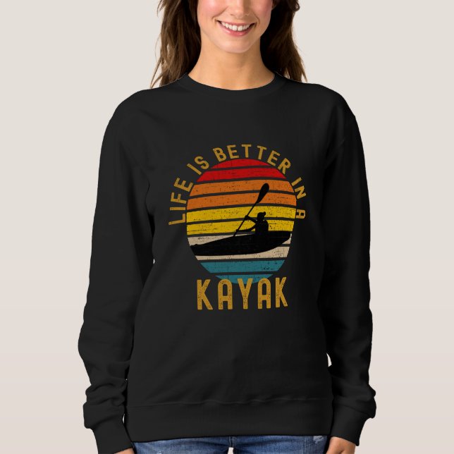 Livet är bättre i Kayak Retro T Shirt (Framsida)