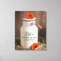 Livet är bättre i Land-citatet med Mjölk can