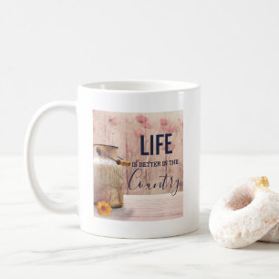 Livet är bättre i Land-citatet med Mjölk can Kaffemugg