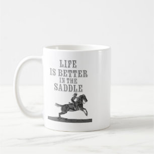 Livet är bättre i sadeln kaffemugg