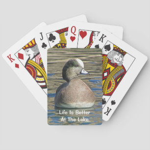 Livet är bättre i Sjö Amerikanska Wigeon Vild Bird Casinokort