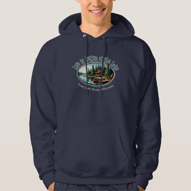 Livet är bättre i Sjö Hoodie (Framsida)
