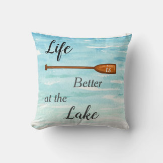 Livet är bättre i Sjö Pillow Kudde