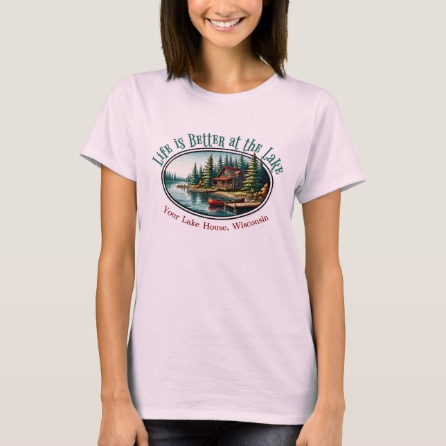 Livet är bättre i Sjö T Shirt (Framsida)
