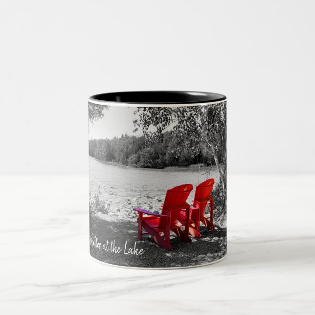 Livet är bättre i Sjö Två-Tonad Mugg (Center)