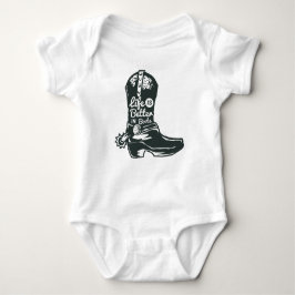 Livet är bättre i stövlar, cowboystövlar t shirt