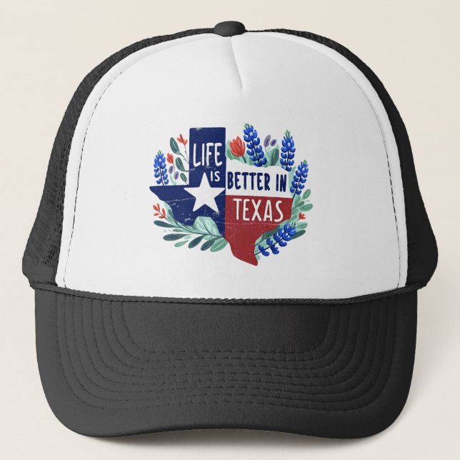 Livet är bättre i Texas Keps (Framsida)