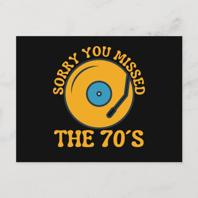 Livet är bättre med 70-talets musik70-tal vykort (Framsida)