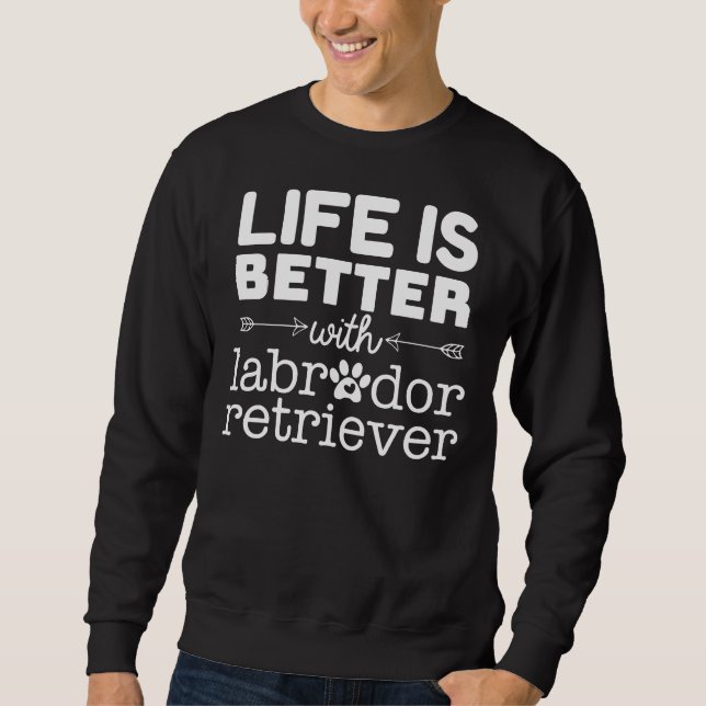 Livet är bättre med arbetsupphämtning lång ärmad tröja (Framsida)