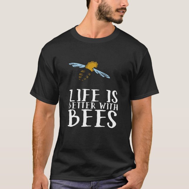 Livet är bättre med bin t shirt (Framsida)