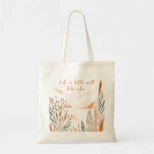 Livet är bättre med Boho Vibes Minimalist Tote Bag Tygkasse