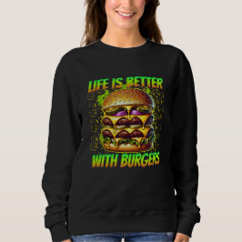 livet är bättre med burgare t shirt