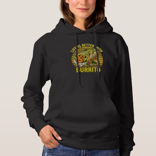 livet är bättre med burrito t shirt (Framsida)