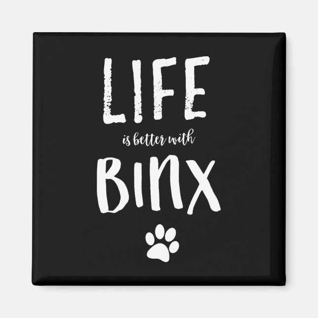 Livet är bättre med BX Namn Gift Shirt från Hund Magnet (Framsidan)