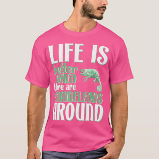Livet är bättre med Chameleons Cute Chameleon T Shirt
