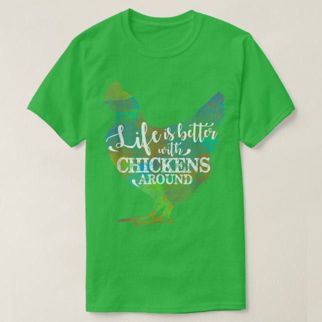 Livet är bättre med Chicken Älskare Farmer T-Shirt (Design framsida)