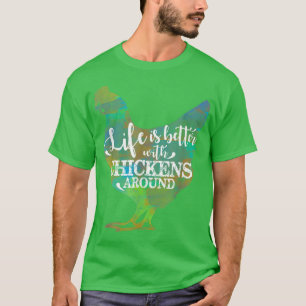 Livet är bättre med Chicken Älskare Farmer T-Shirt