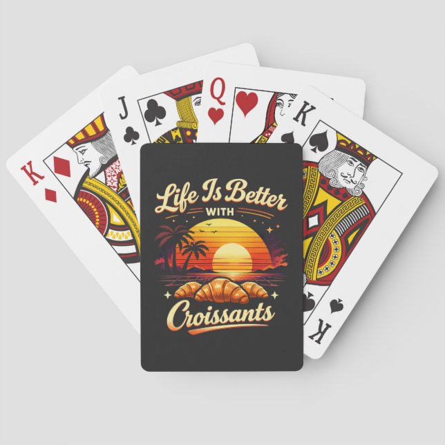 Livet är bättre med croissant casinokort (Baksidan)