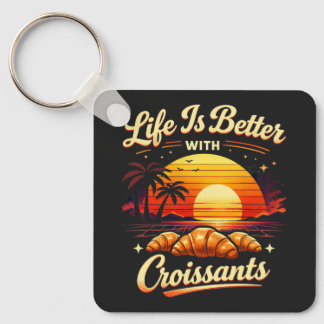 Livet är Bättre Med Croissanter Nyckelring