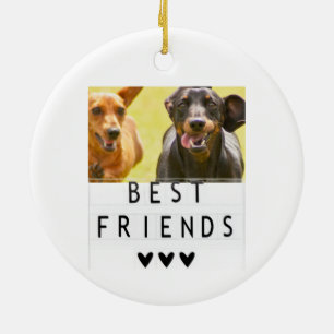Livet är bättre med Dachshunds Best Friends Photo Julgransprydnad Keramik