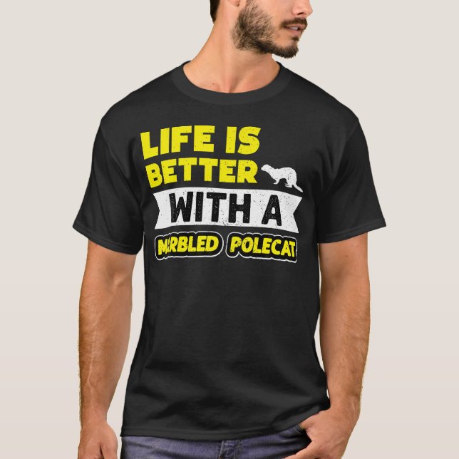 Livet är bättre med däggdjuret Marmorillermammals  T Shirt (Framsida)