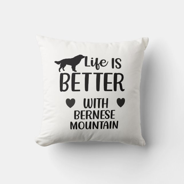 Livet är bättre med den bernesiska Hund, Bernese Ä Kudde (Framsida)