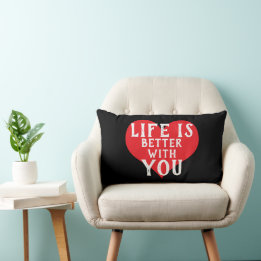 LIVET ÄR BÄTTRE MED DIN typografi | Lumbarkudde