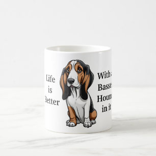 Livet är bättre med en Basset Hound Kaffemugg