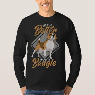 Livet är bättre med en beagle Hund Whisperer-uppfö T Shirt