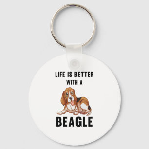 Livet är bättre med en Beagle Nyckelring