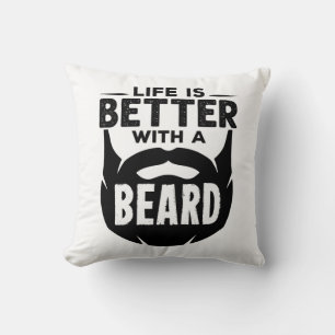 Livet är bättre med en Beard Bearded Man Kudde