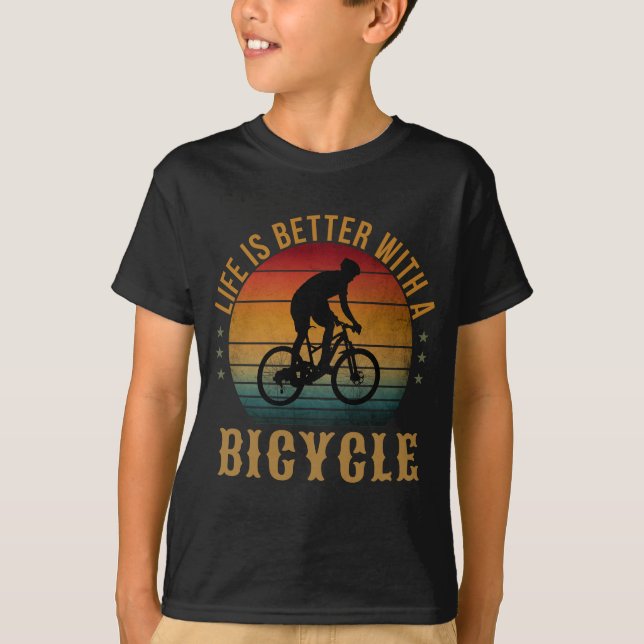 LIVET ÄR BÄTTRE MED EN BICYCLE T-Shirt (Framsida)