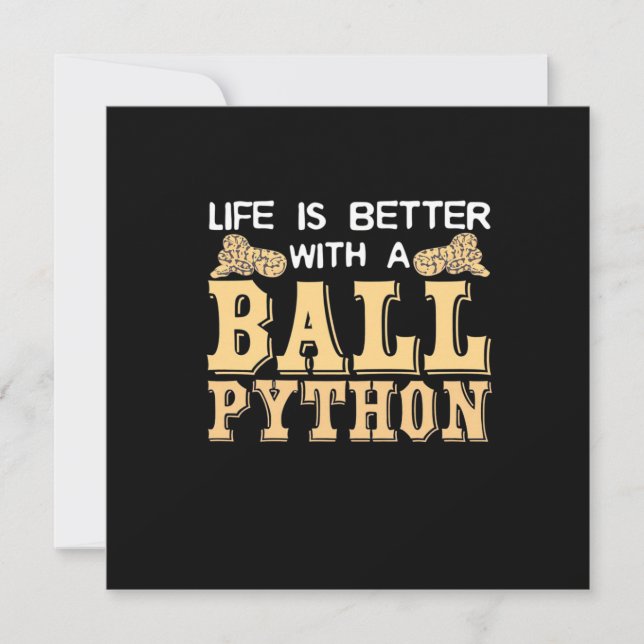Livet är bättre med en bollpython inbjudningar (Framsida)