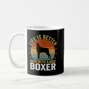 Livet är bättre med en boxer Mamma Boxer Pappa Ret Kaffemugg