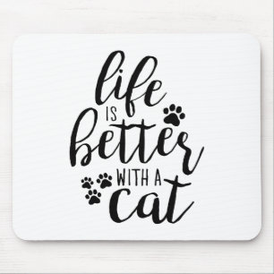 Livet är bättre med en Cat Cute Cat Captions Aesth Musmatta