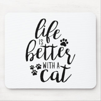 Livet är bättre med en Cat Cute Cat Captions Aesth Musmatta