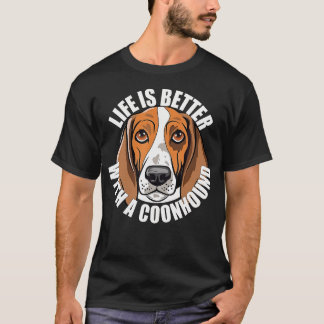 Livet är bättre med en Coonhound på svenska C T Shirt