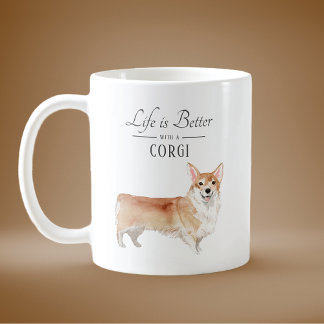 Livet är bättre med en Corgi Kaffemugg