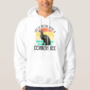 Livet är bättre med en Cornish Rex Hoodie