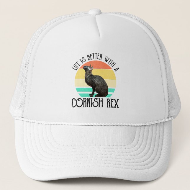 Livet är bättre med en Cornish Rex Keps (Framsida)