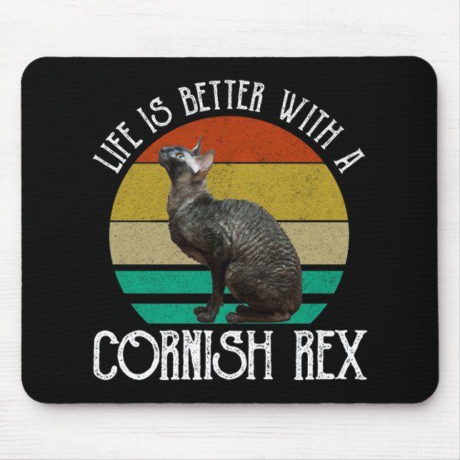 Livet är Bättre Med En Cornish Rex Musmatta (Framsidan)