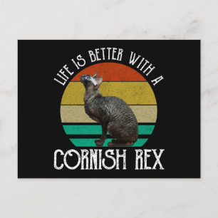 Livet är Bättre Med En Cornish Rex Vykort