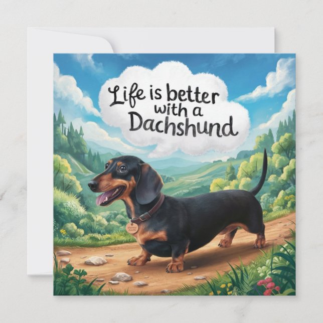 Livet är bättre med en dachshund (Framsida)