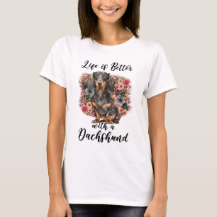 Livet är bättre med en dachshund t shirt