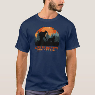 Livet är bättre med en Doodle Goldendle Labradle P T Shirt