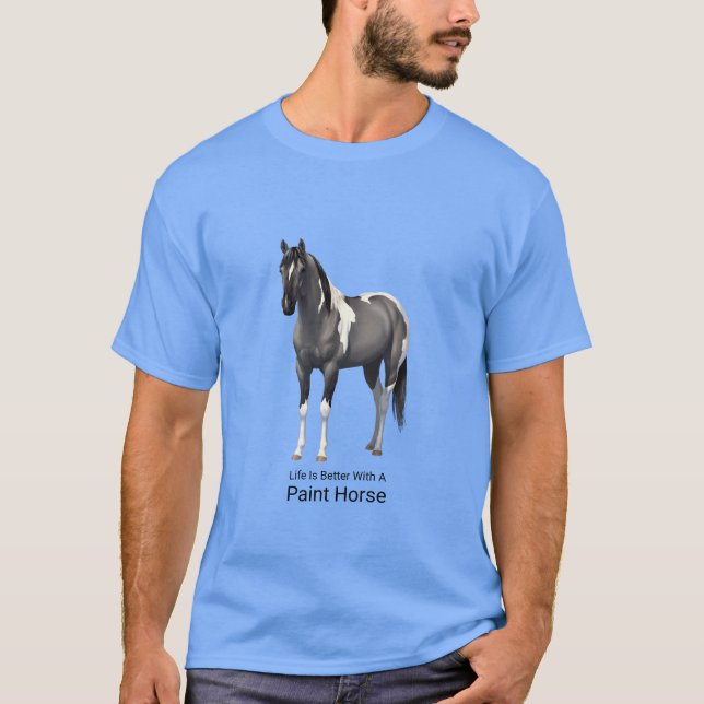 Livet är bättre med en färgad hora Grulla Pinto T Shirt (Framsida)